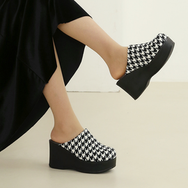 [GIRLS GOOB] Women's Comfortable Wedge Sandal Platform, Fabric - Made in KOREA